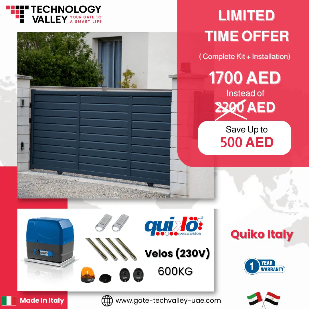 Quiko Italy Sliding Gate Velos 600 +Free Installation - Technology Valley Gate System