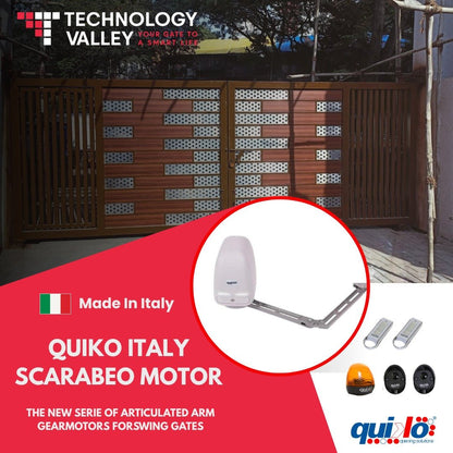 Quiko Italy Articulated arm gate openers SCARABEO – Powerful Automation in UAE - Technology Valley Gate System