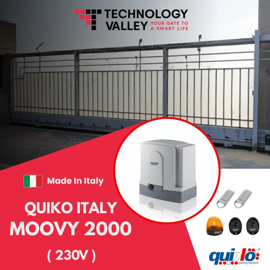 Quiko Italy Moovy 2000 kg 230V – Extreme Heavy - Duty Motorised Sliding Gate for UAE & Gulf Distributors - Technology Valley Gate System