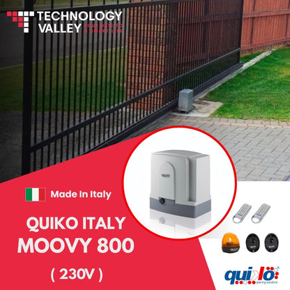 Quiko Italy Moovy 800 kg 230V – Heavy - Duty Motorised Sliding Gate for UAE & Gulf Distributors - Technology Valley Gate System