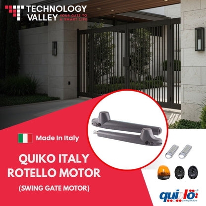 Quiko Italy Rotello R400 – Heavy - Duty Swing Gate Opener for UAE Automation - Technology Valley Gate System